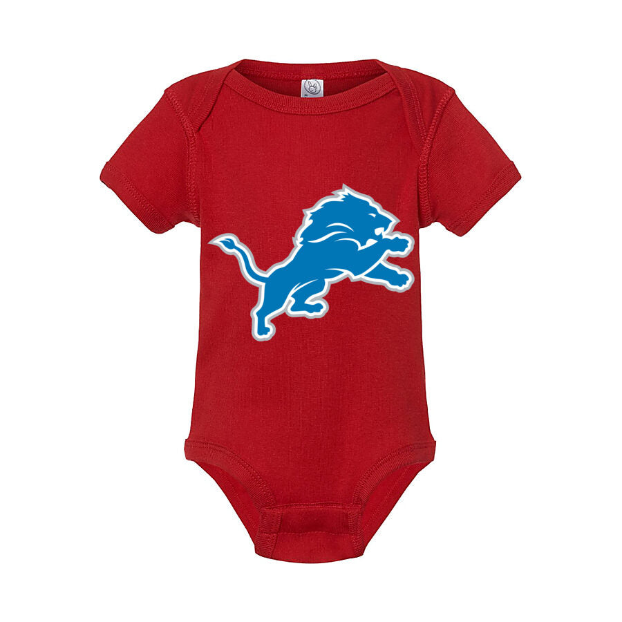 Detroit Lions Baby Romper Onesie - Red