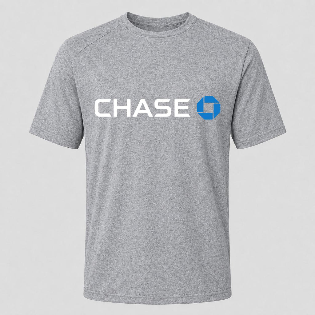 Men's Chase White Performance T-Shirt - Gray