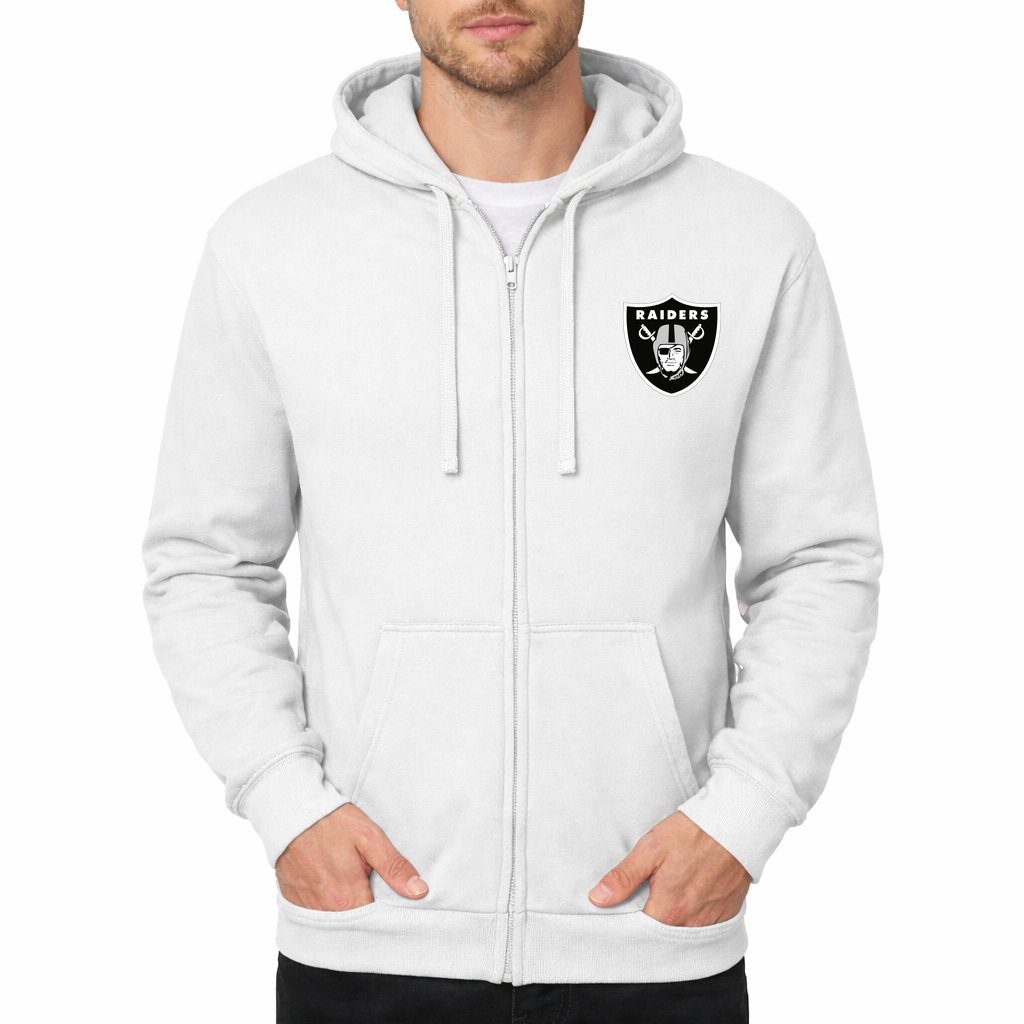 Men's Las Vegas Raiders Zipper Hoodie - White