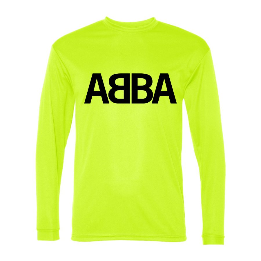 Men's Abba Polyester Long Sleeve T-Shirt - Safety Yellow