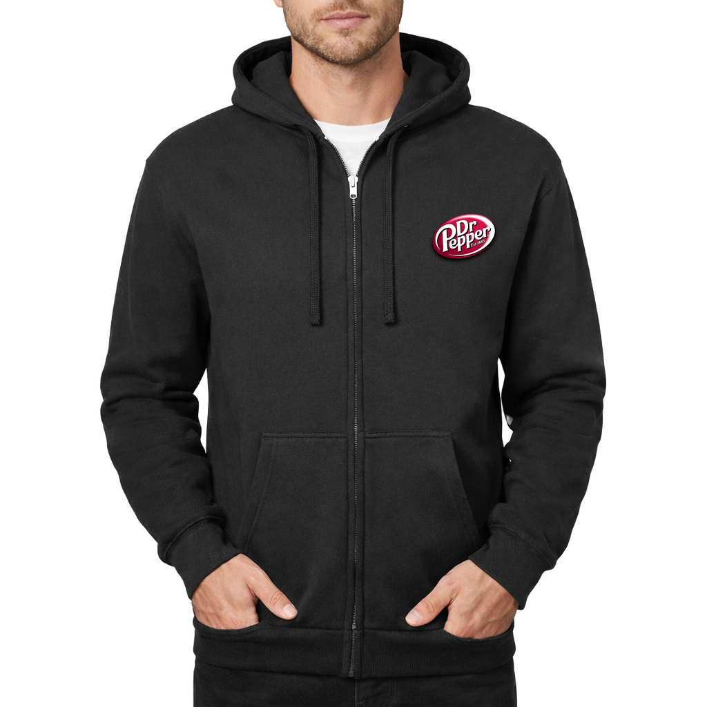 dr pepper Zipper Hoodie - Black