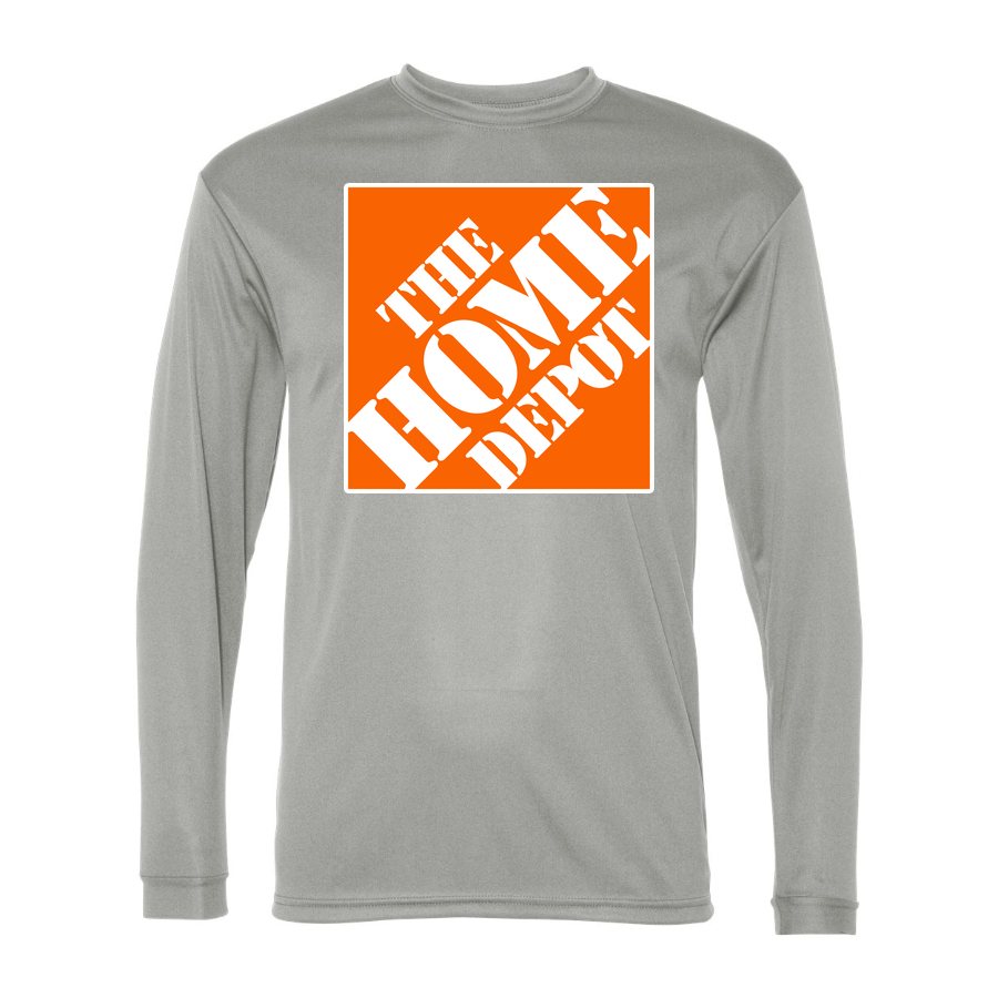 Men's The Home Depot Polyester Long Sleeve T-Shirt - Silver