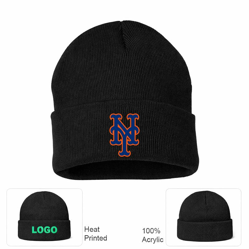 New York Mets Black Beanie Hat