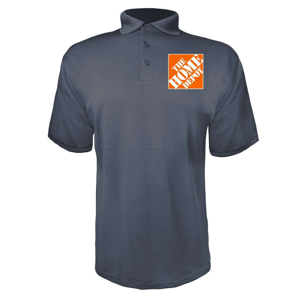 The Home Depot men's polyester polo in Charcoal