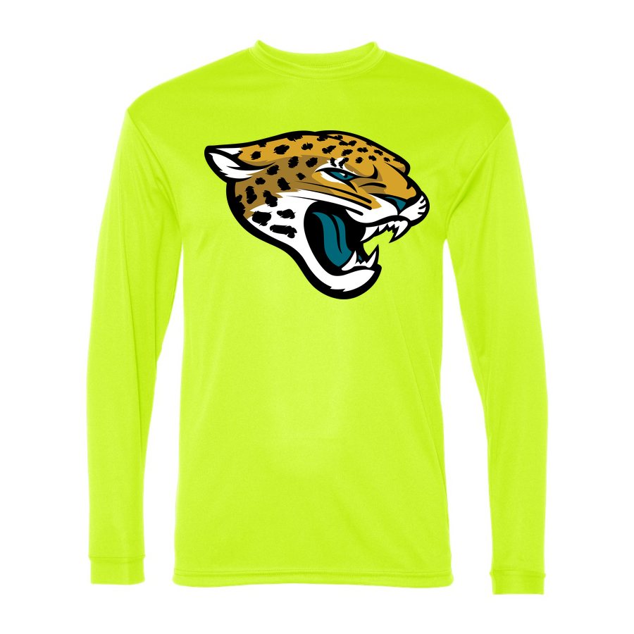 Men's Jacksonville Jaguars Polyester Long Sleeve T-Shirt - Safety Yellow