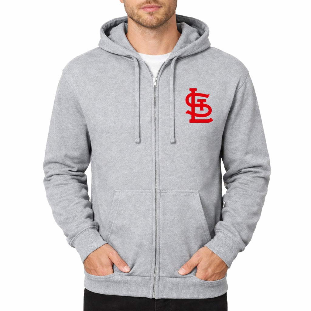 Men's St. Louis Cardinals Zipper Hoodie - Gray