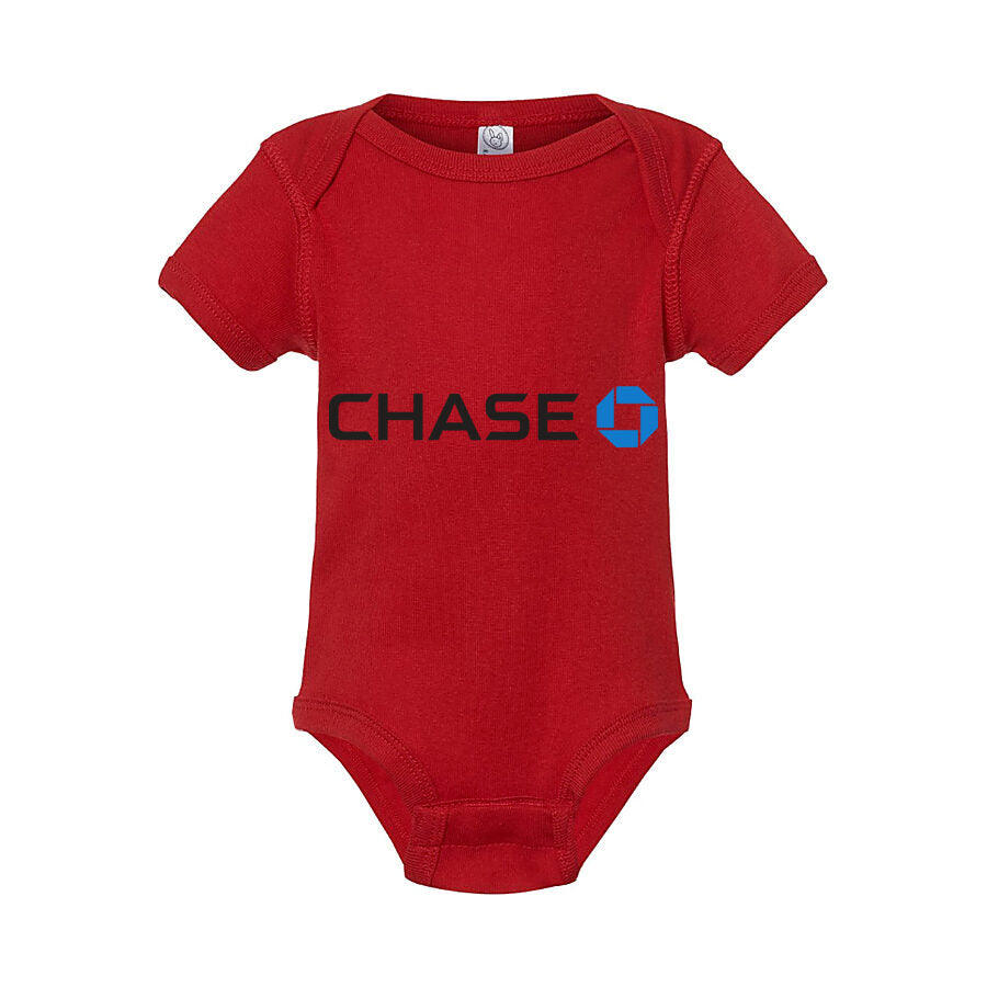 Chase Bank Black Logo Baby Romper Onesie - Red