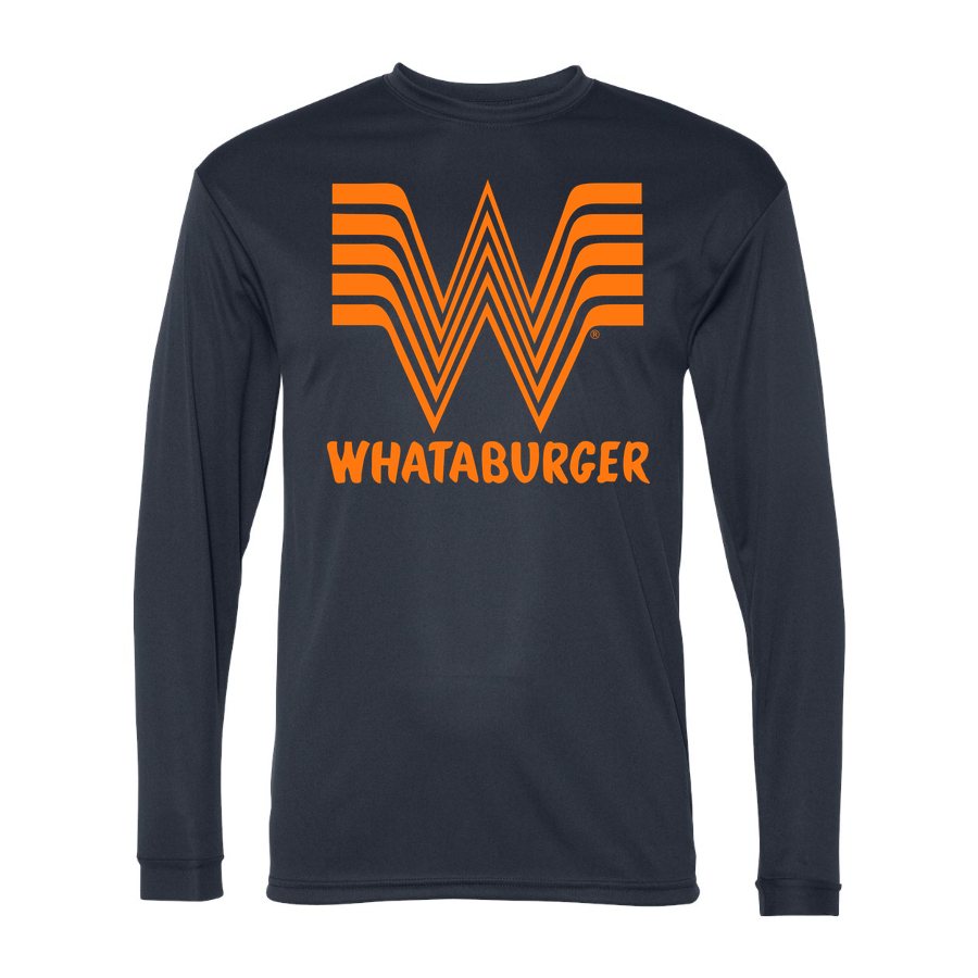 Men's Whataburger Polyester Long Sleeve T-Shirt - Navy