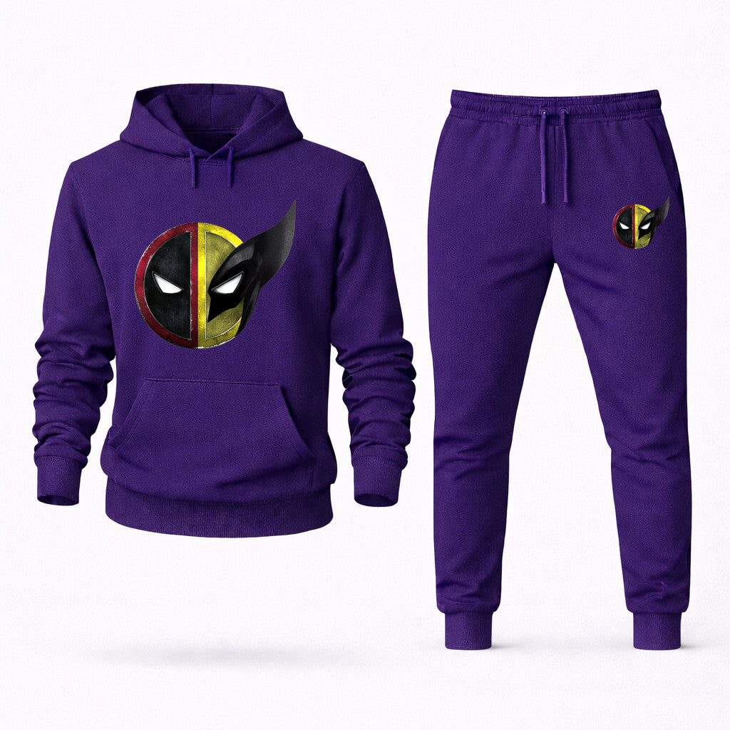 Deadpool & Wolverine Hoodie and Joggers Set - Purple