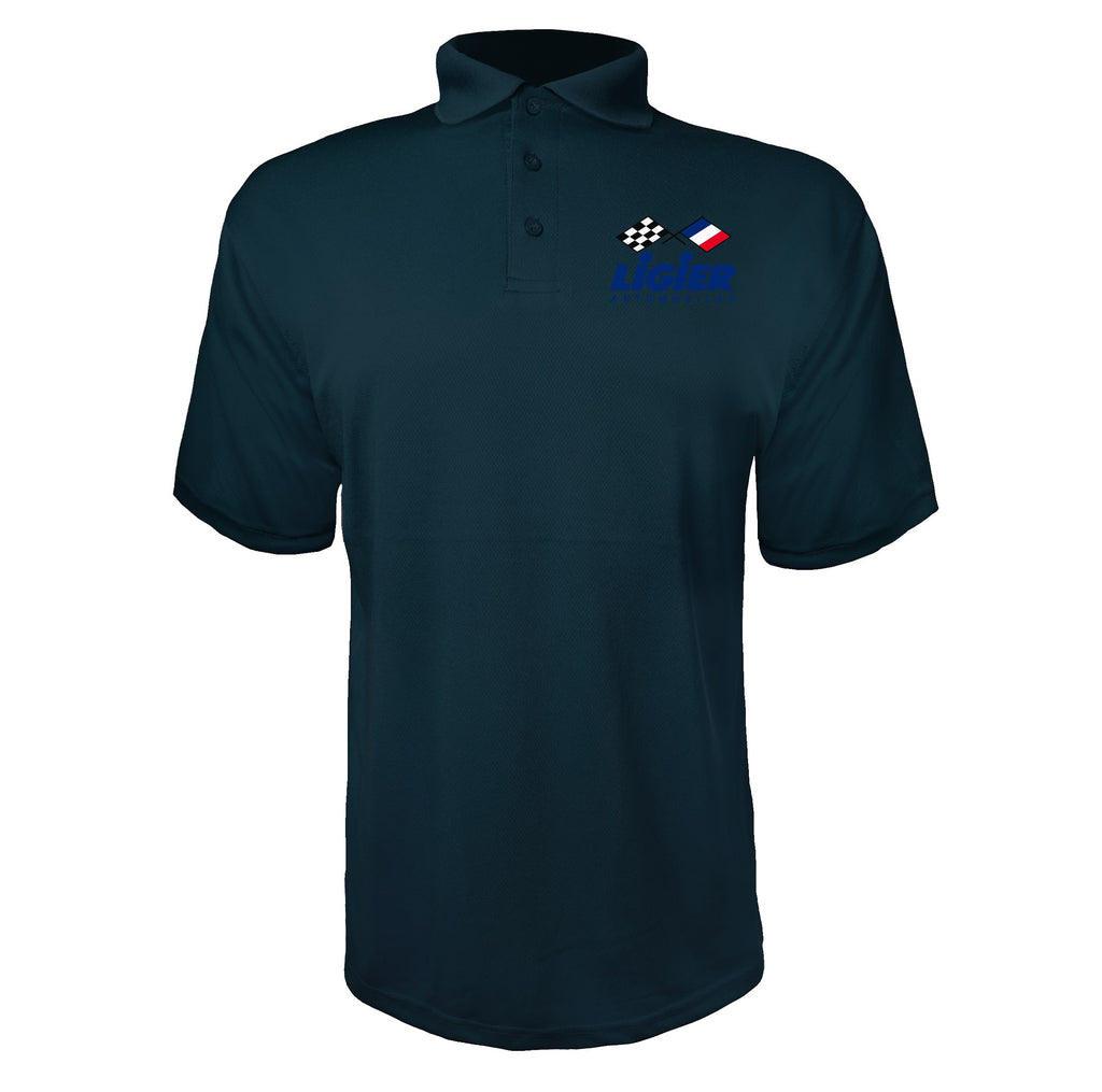 Ligier Automobiles Navy polyester polo