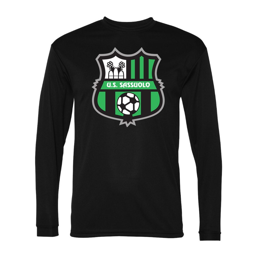 Men's U.S. Sassuolo Polyester Long Sleeve T-Shirt - Black