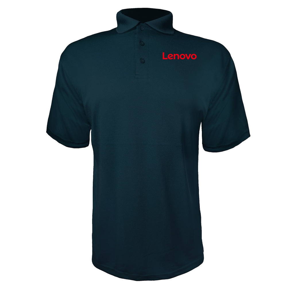 Lenovo men's polyester polo in Navy