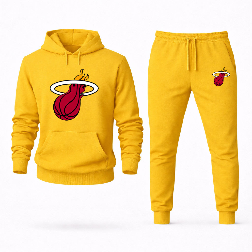 Miami Heat Hoodie and Joggers Set - Yellow
