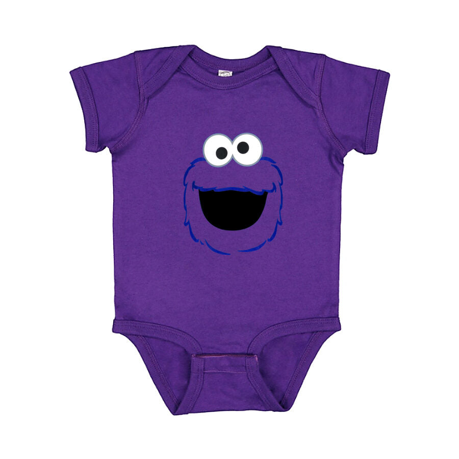 Cookie Monster Baby Romper Onesie - Purple