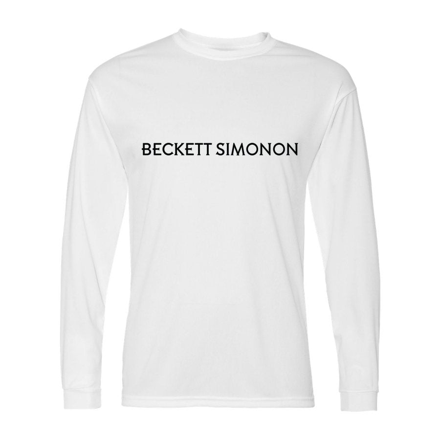 Men's Beckett Simonon Polyester Long Sleeve T-Shirt - White