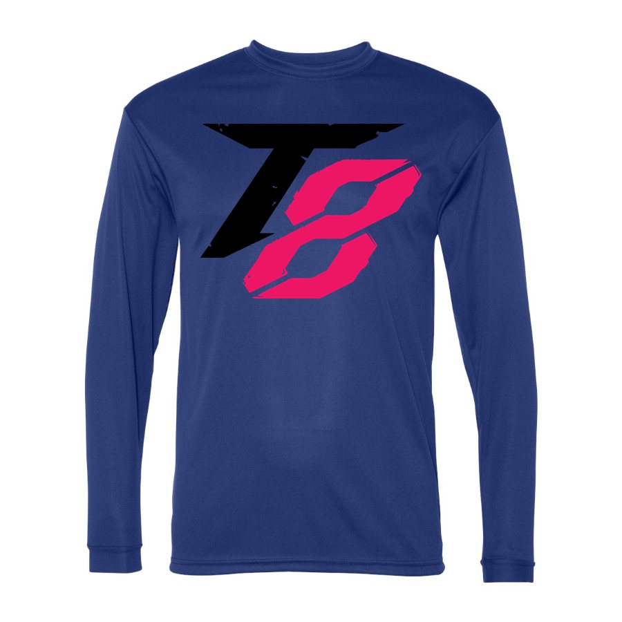 Men's Tekken 8 Black Polyester Long Sleeve T-Shirt - Royal Blue