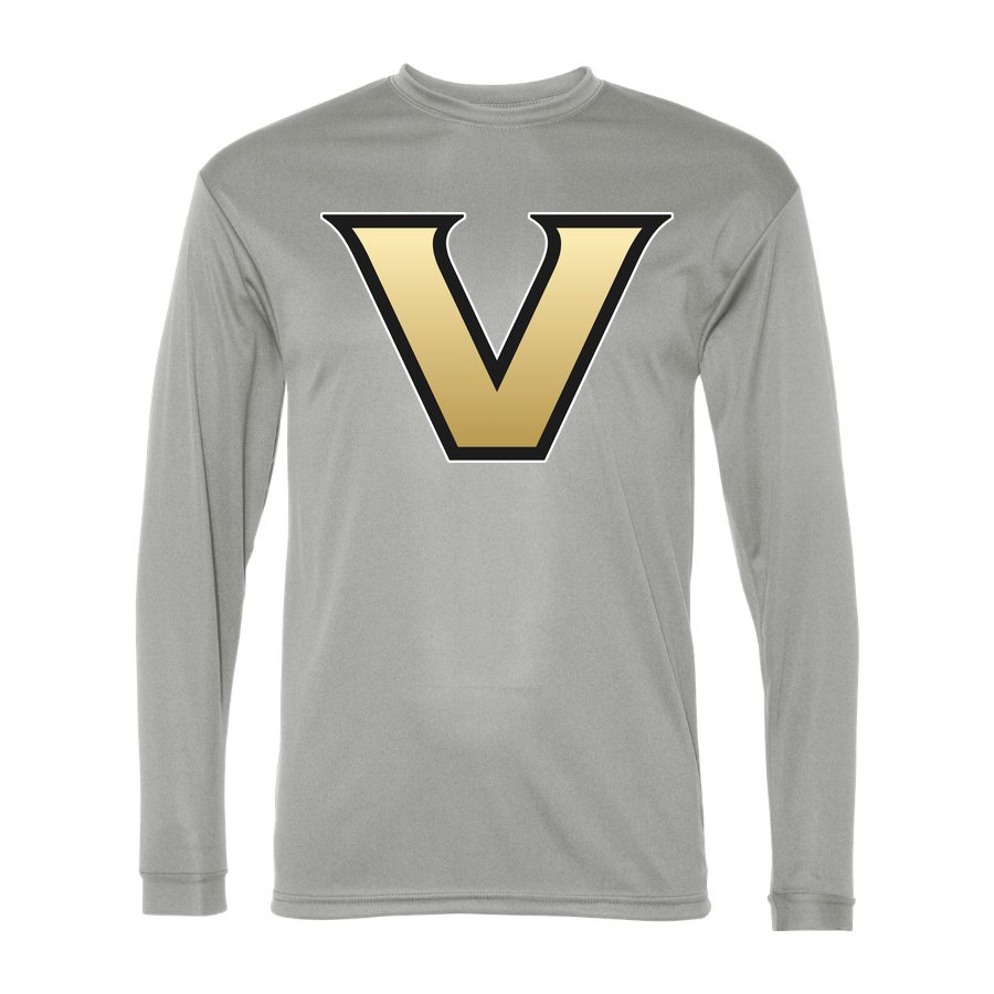 Men's Vanderbilt Commodores Polyester Long Sleeve T-Shirt - Silver