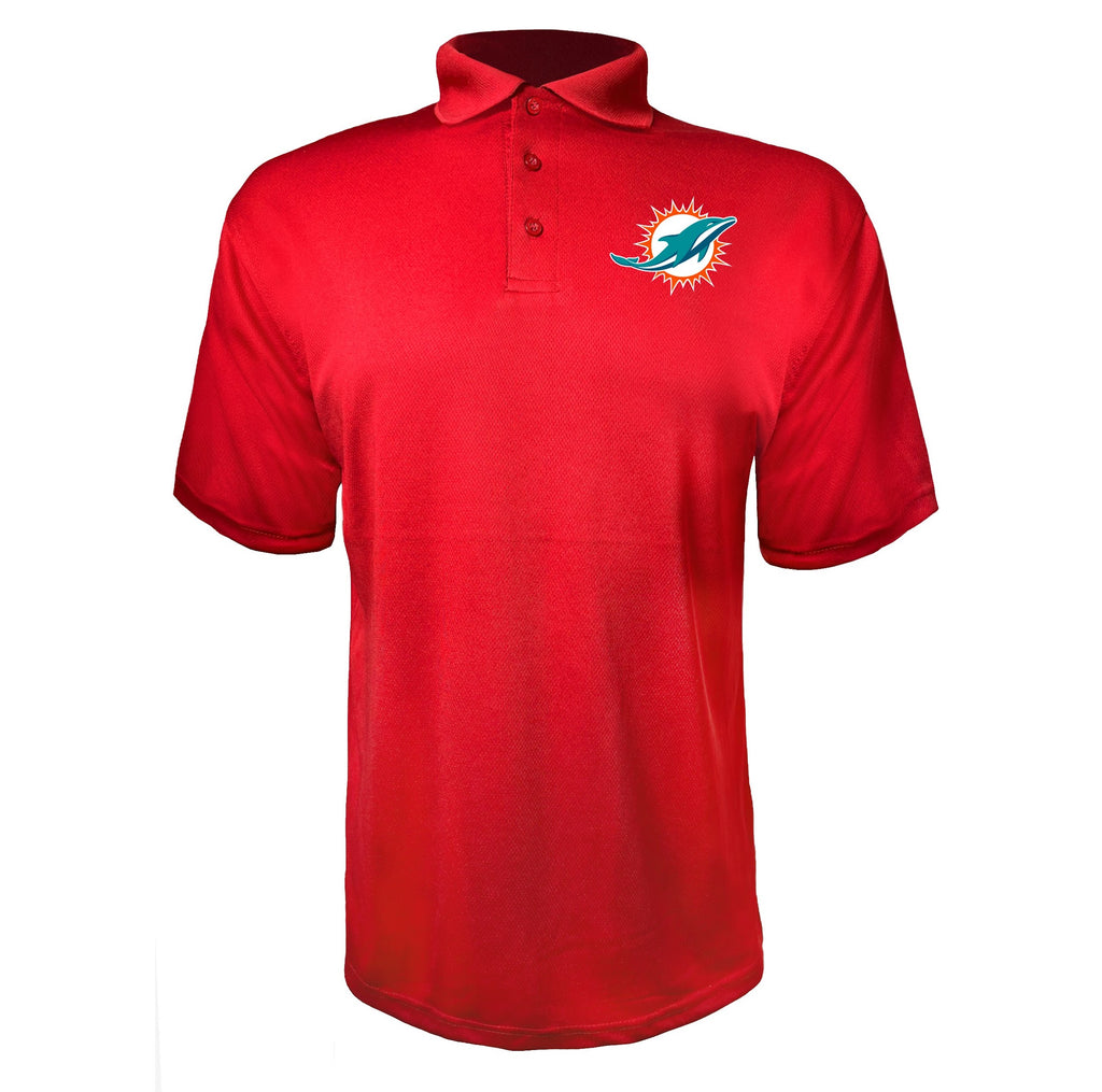 Miami Dolphins Red polyester polo