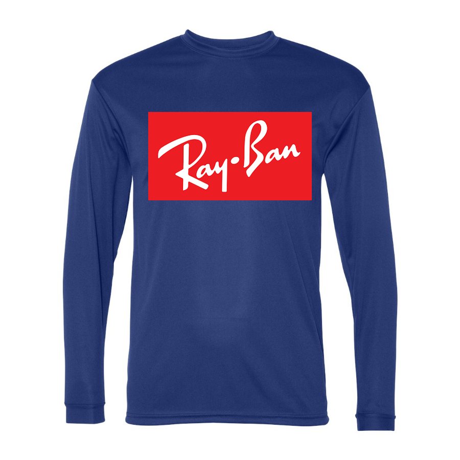 Men's Ray-Ban Polyester Long Sleeve T-Shirt - Royal Blue
