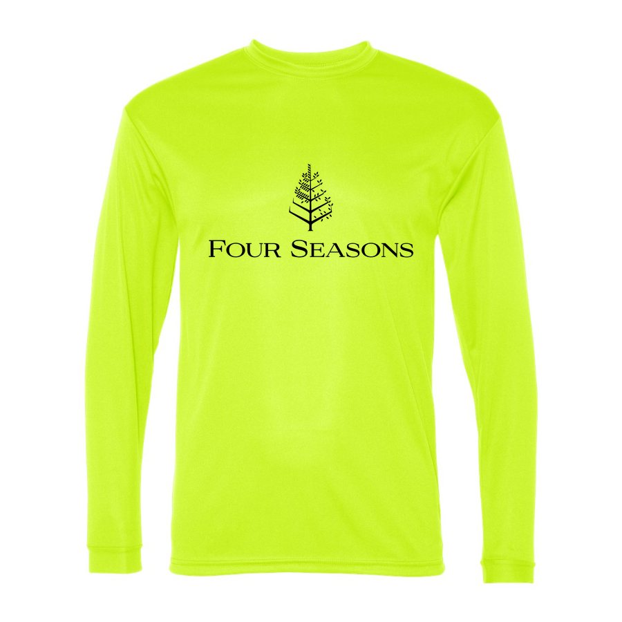 Men's Four Seasons Polyester Long Sleeve T-Shirt - Safety Yellow