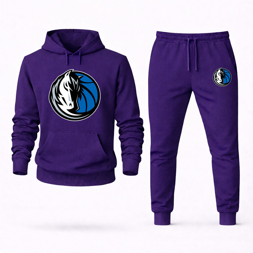 Dallas Mavericks Hoodie and Joggers Set - Purple