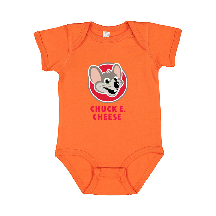 Chuck E. Cheese Baby Romper Onesie - Orange