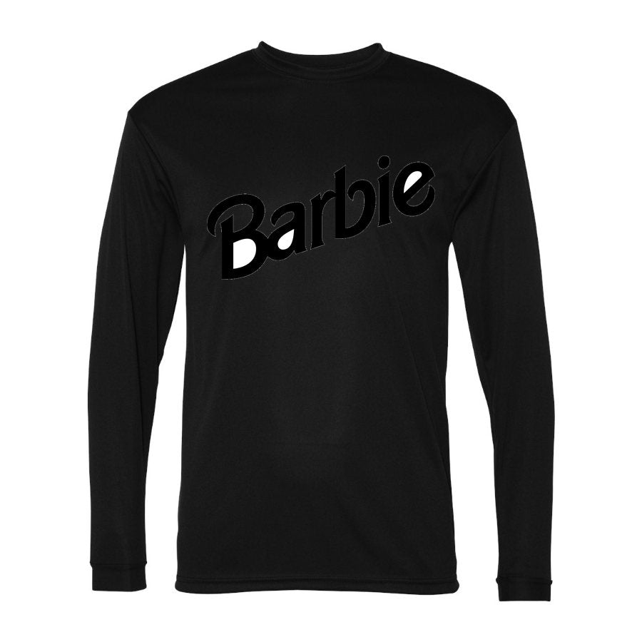Men's Barbie Polyester Long Sleeve T-Shirt - Black