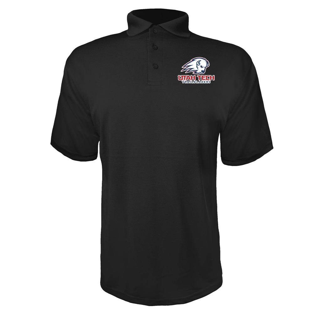 Utah Tech Trailblazers Black polyester polo