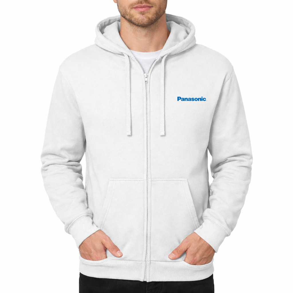 Panasonic Zipper Hoodie - White