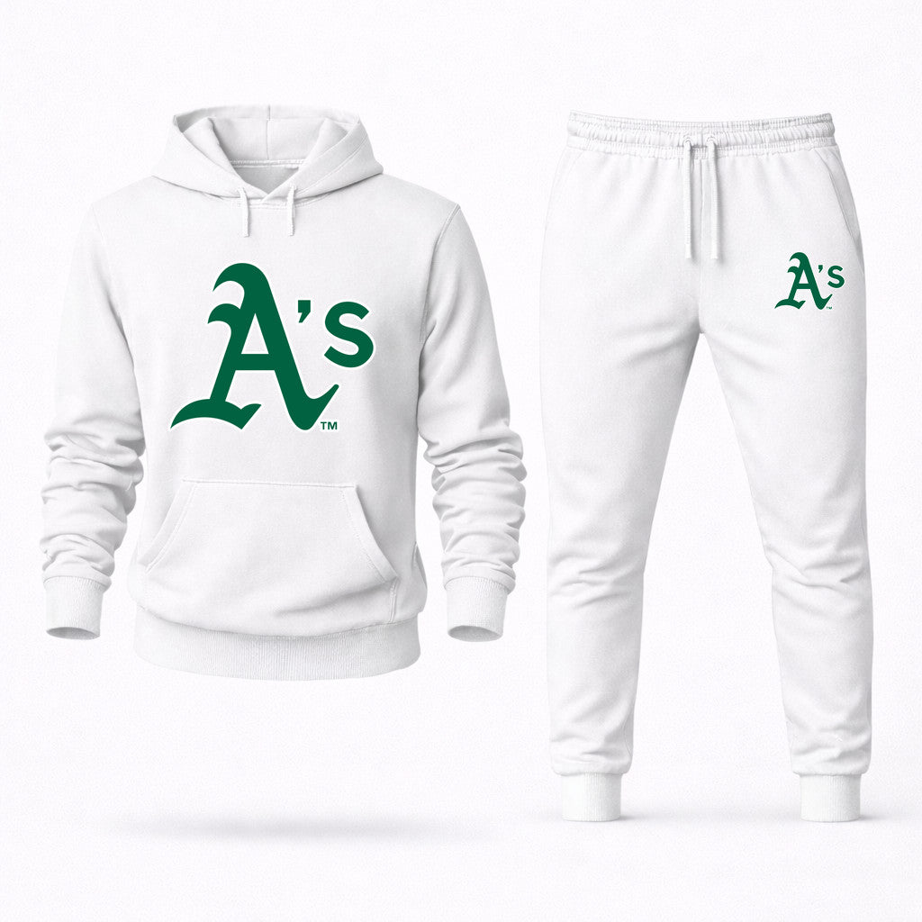 Oakland Athletics Hoodie and Joggers Set - White