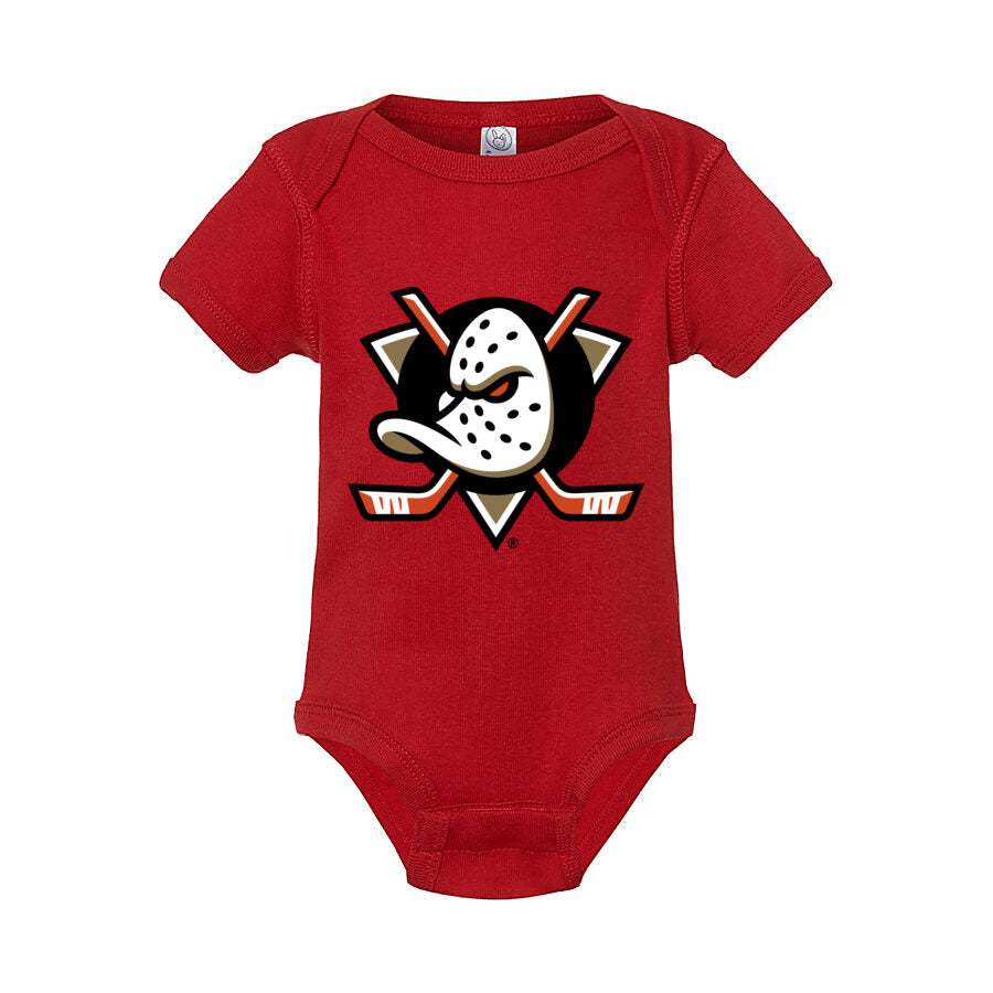 Anaheim Ducks Baby Romper Onesie - Red