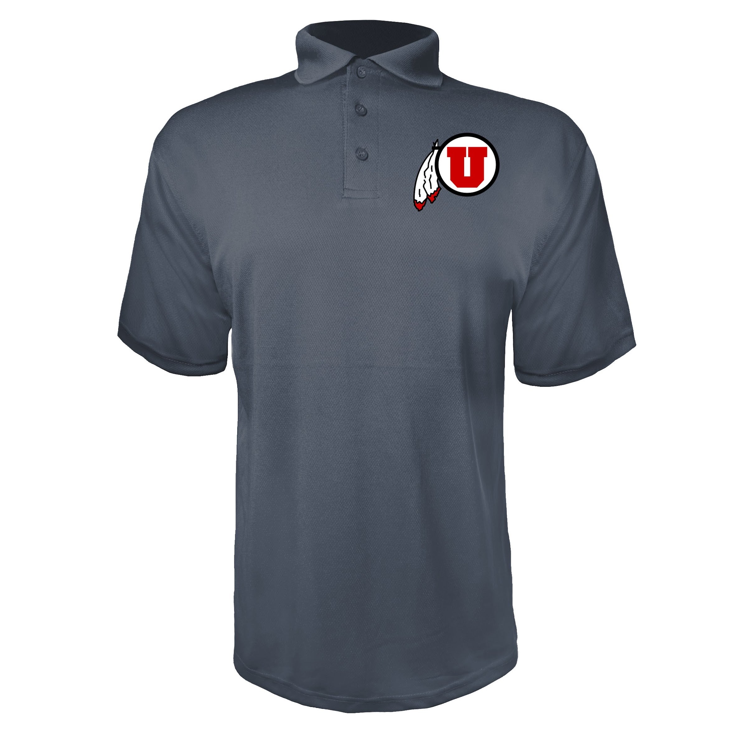 Utah Utes Charcoal polyester polo