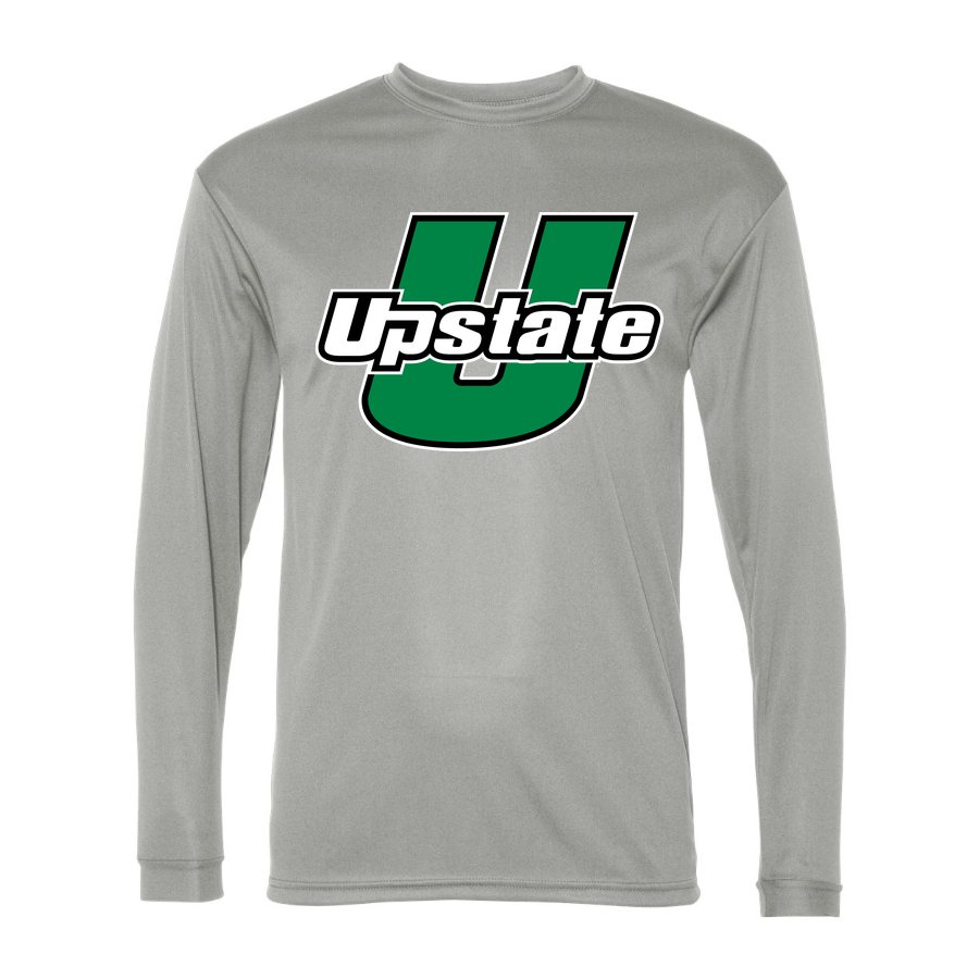 Men's USC Upstate Spartans Polyester Long Sleeve T-Shirt - Silver