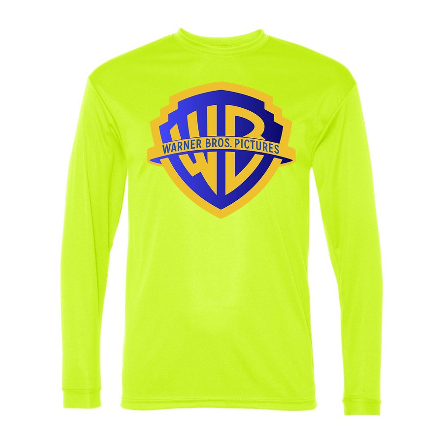 Men's Warner Bros Polyester Long Sleeve T-Shirt - Safety Yellow