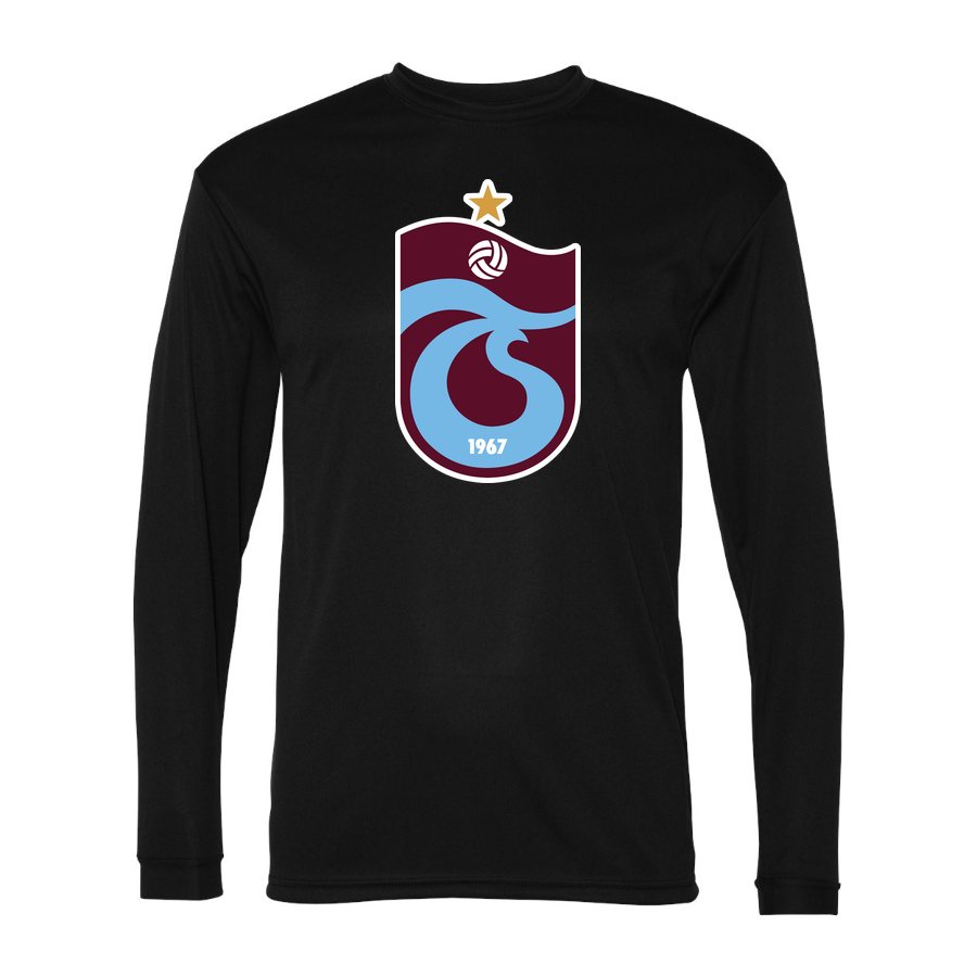 Men's Trabzonspor Polyester Long Sleeve T-Shirt - Black