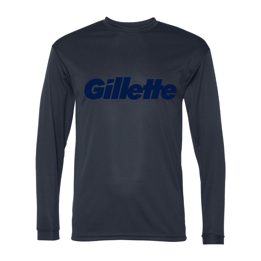 Men's Gillette Polyester Long Sleeve T-Shirt - Navy