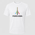Men's Paris 2024 Olympics Black Performance T-Shirt - White