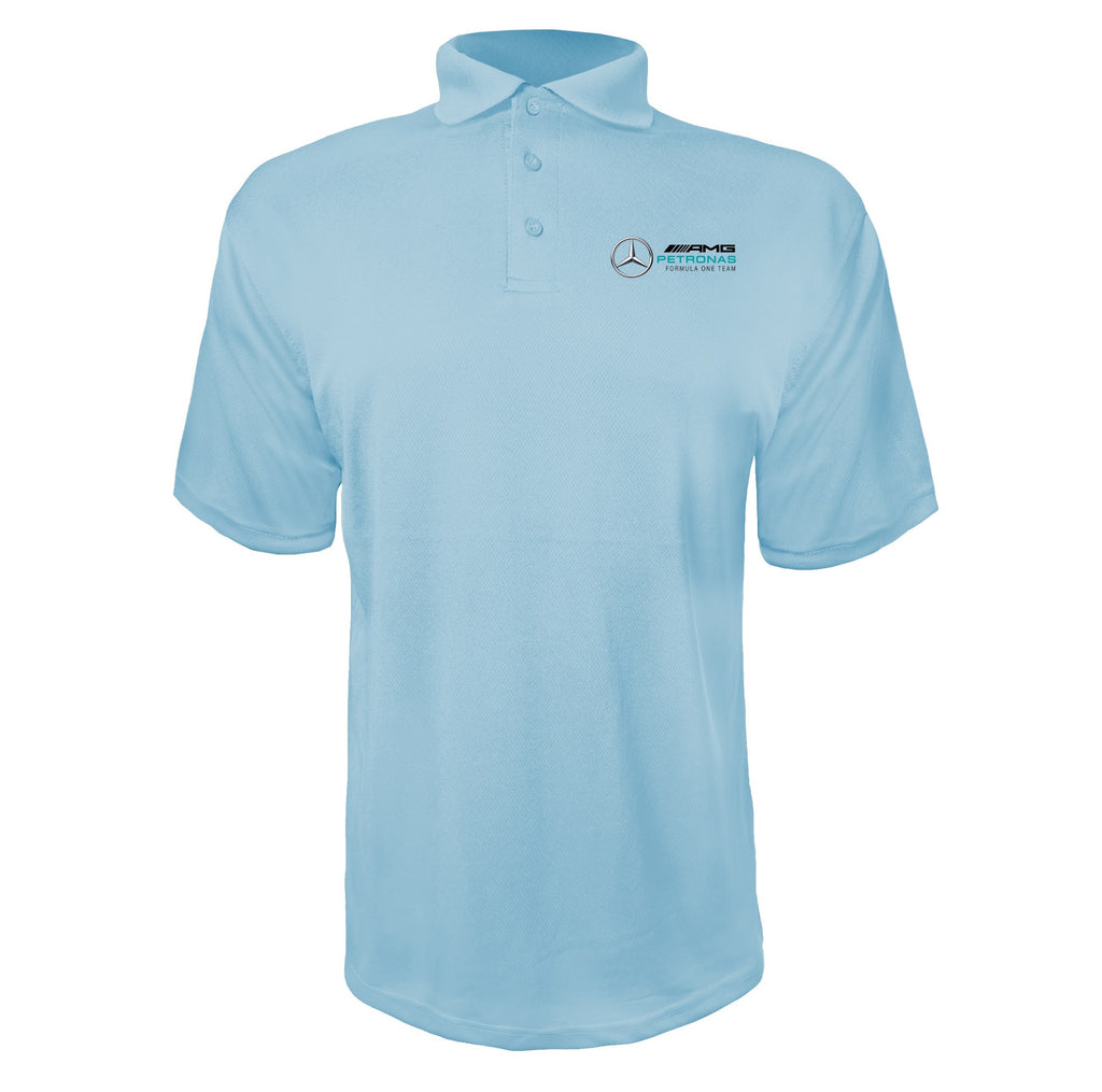 Mercedes AMG Petronas Formula One Team Sky Blue polyester polo