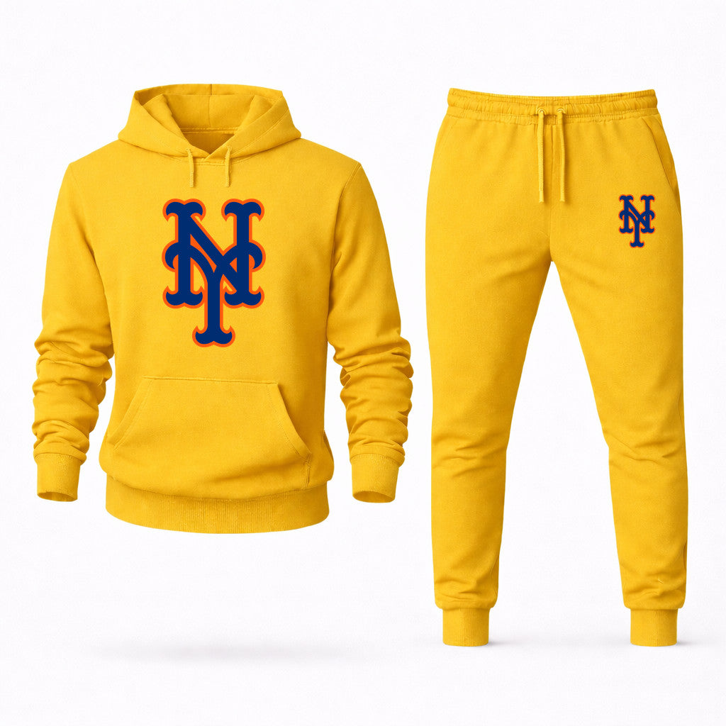 New York Mets Hoodie and Joggers Set - Yellow