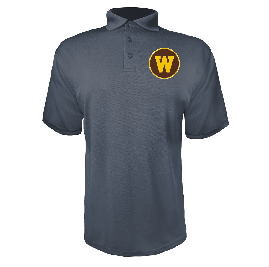 Western Michigan Broncos Charcoal polyester polo