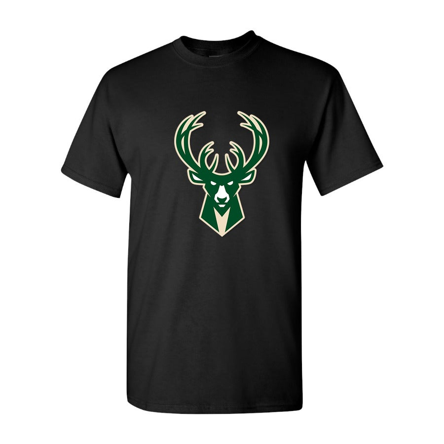 Men's Milwaukee Bucks Cotton T-Shirt - Black