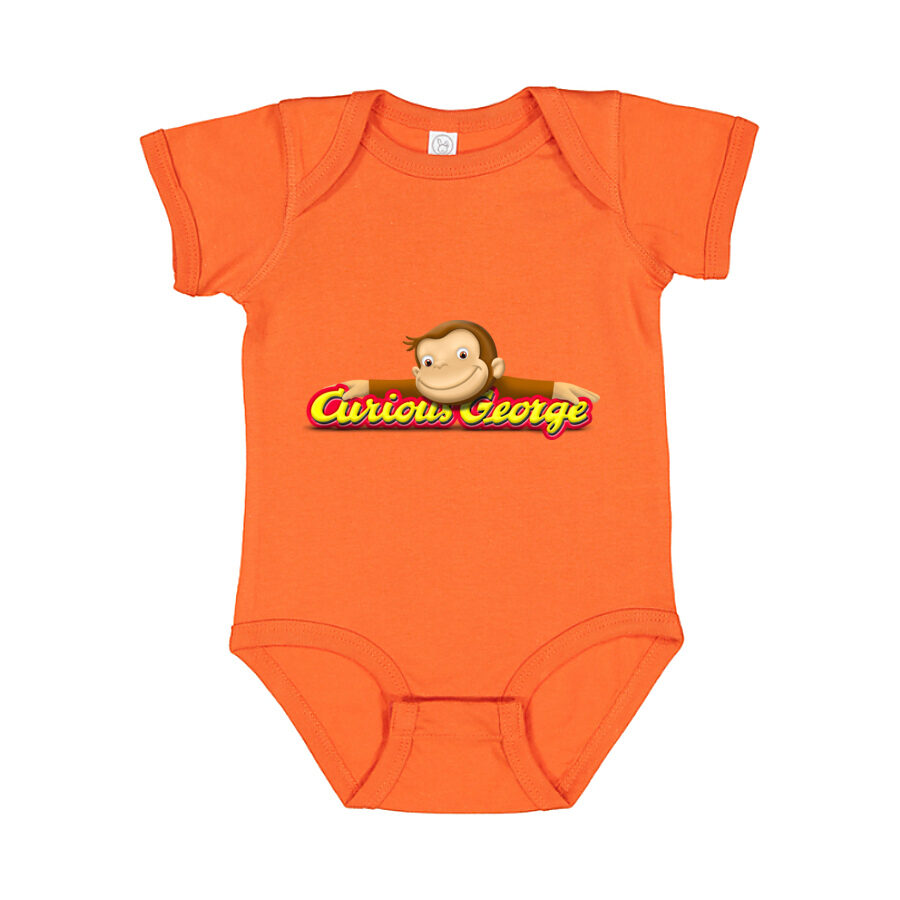 Curious George Baby Romper Onesie - Orange