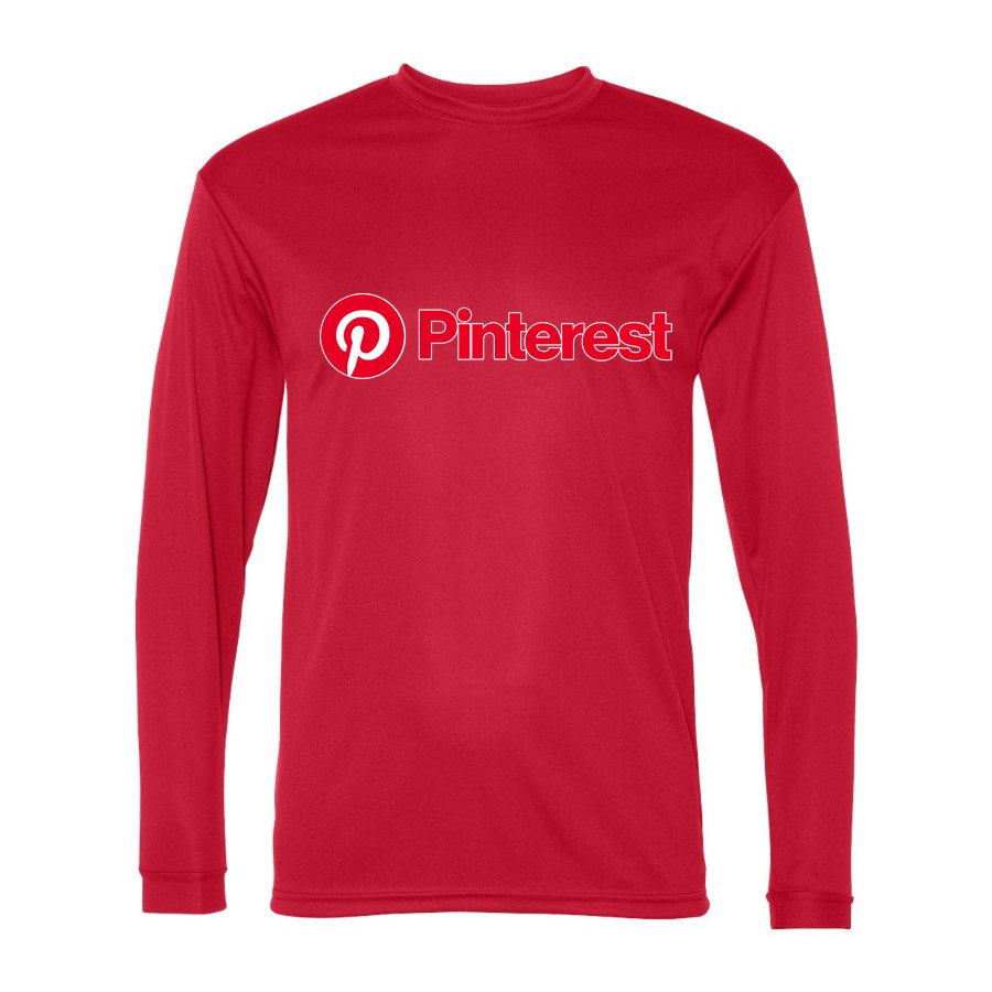 Men's pinterest Polyester Long Sleeve T-Shirt - Red