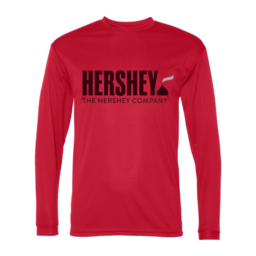 Men's Hershey food Polyester Long Sleeve T-Shirt - Red