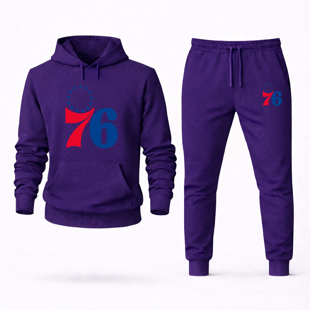 Philadelphia 76ers Hoodie and Joggers Set - Purple