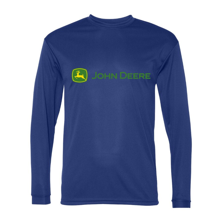 Men's John Deere Polyester Long Sleeve T-Shirt - Royal Blue