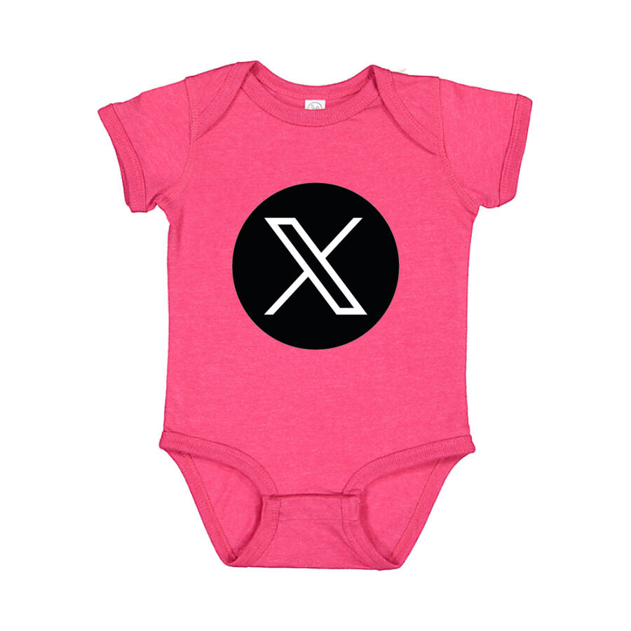 X Twitter Baby Romper Onesie - Pink