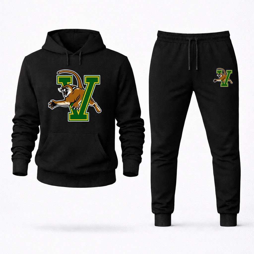 Vermont Catamounts Hoodie and Joggers Set - Black