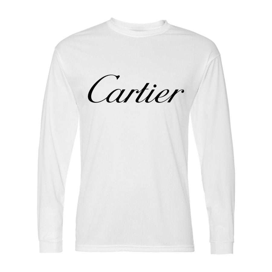 Men's Cartier Polyester Long Sleeve T-Shirt - White