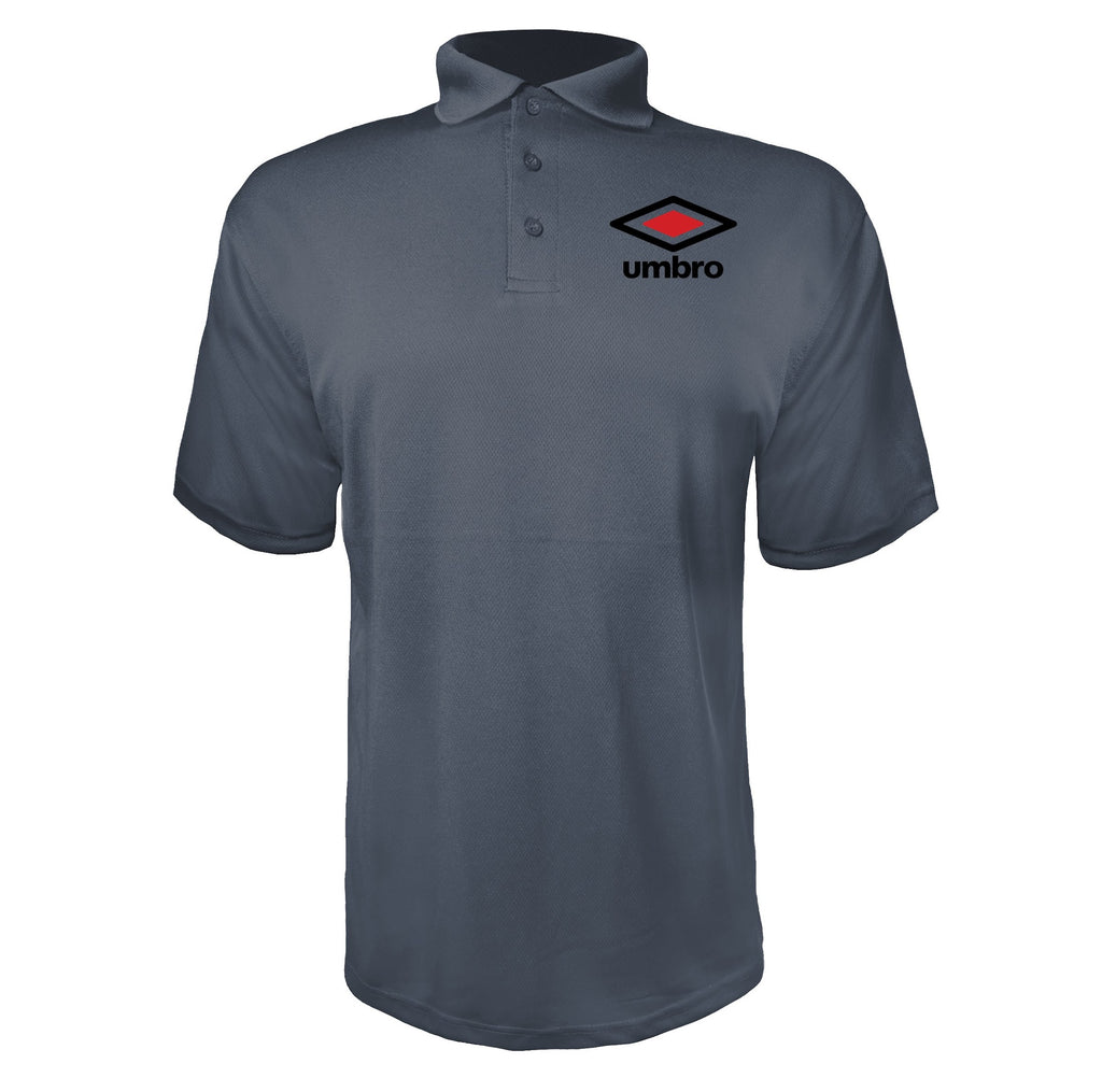 Umbro men's polyester polo in Charcoal
